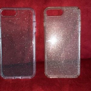 Glittery cases (2) for iPhone 7 Plus & 8 plus​